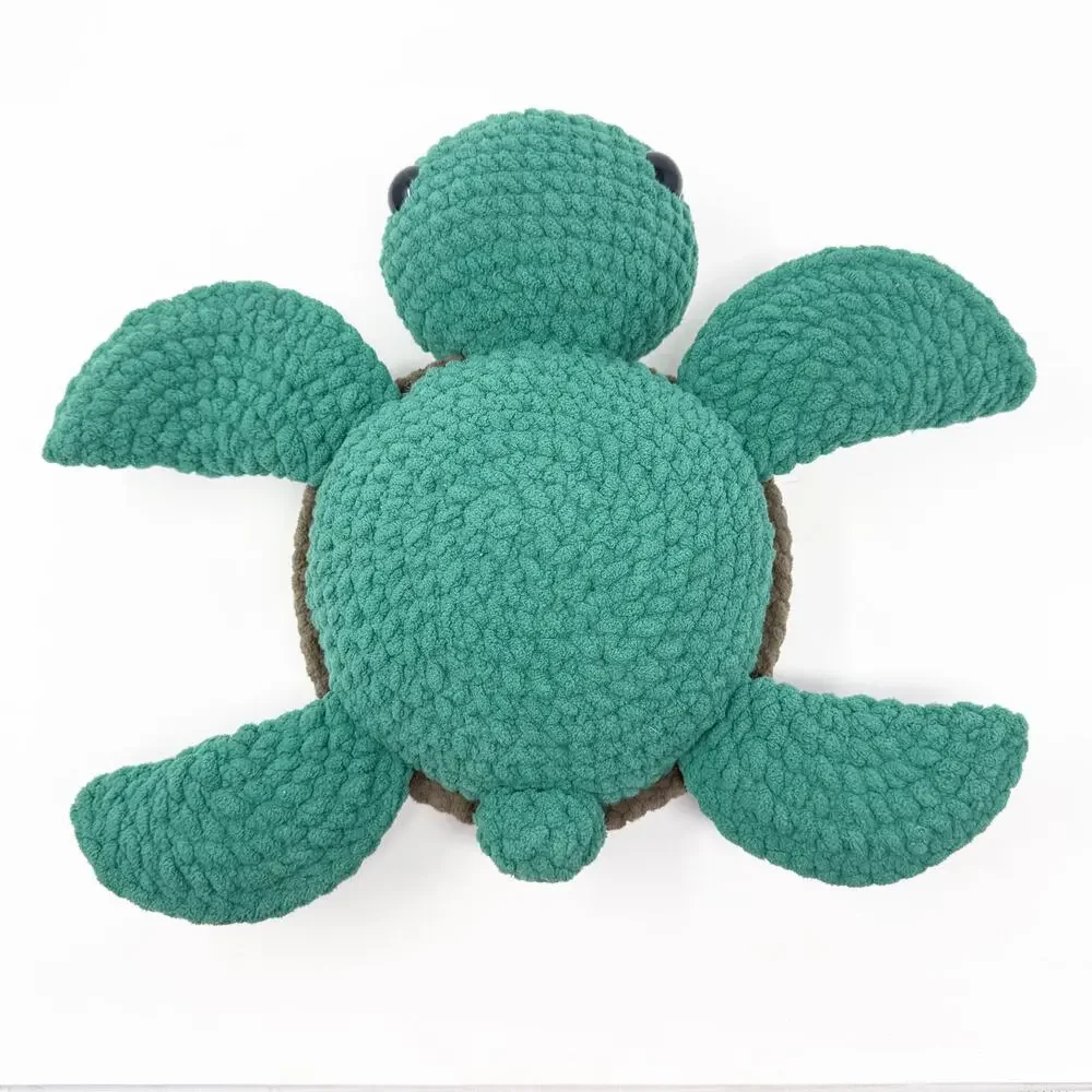 Handmade Green/Brown Amigurumi Crochet Turtle Stuffy/Plush Animal EUC
